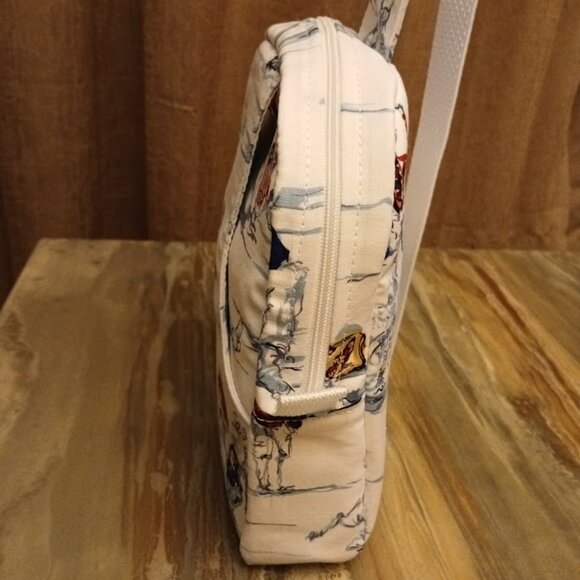 New Cowboy Rodeo Theme Mini Backpack Sling Bag Crossbody Red White Blue Rnchwear - Picture 4 of 7